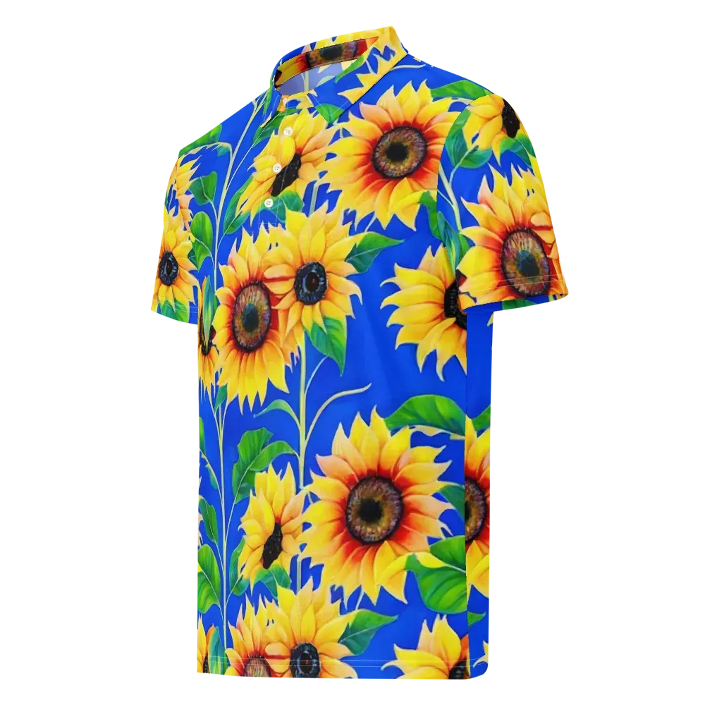 Sunlit Canopy on Men's Slim Fit Polo Shirt — Left Front