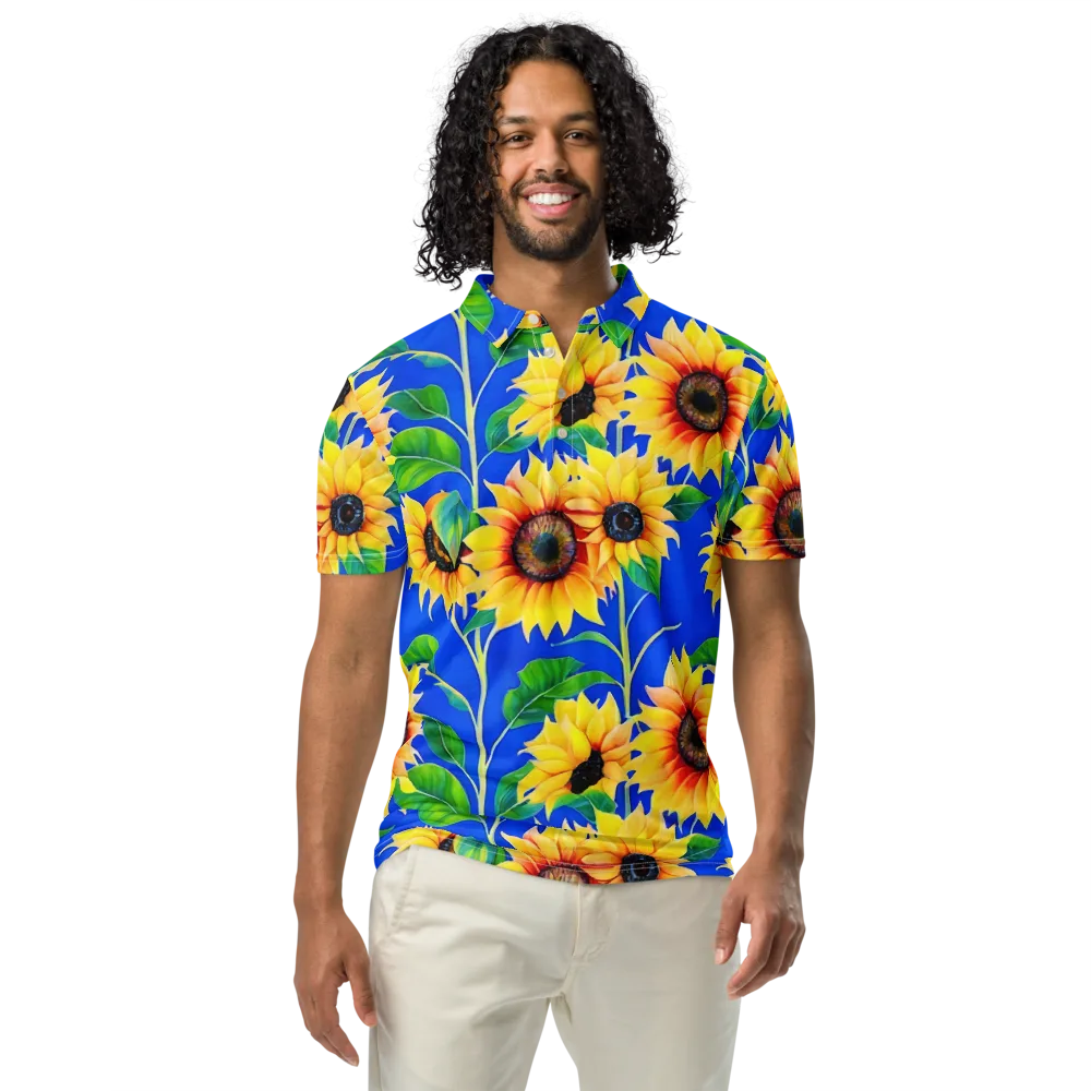 Sunlit Canopy on Men's Slim Fit Polo Shirt — Front