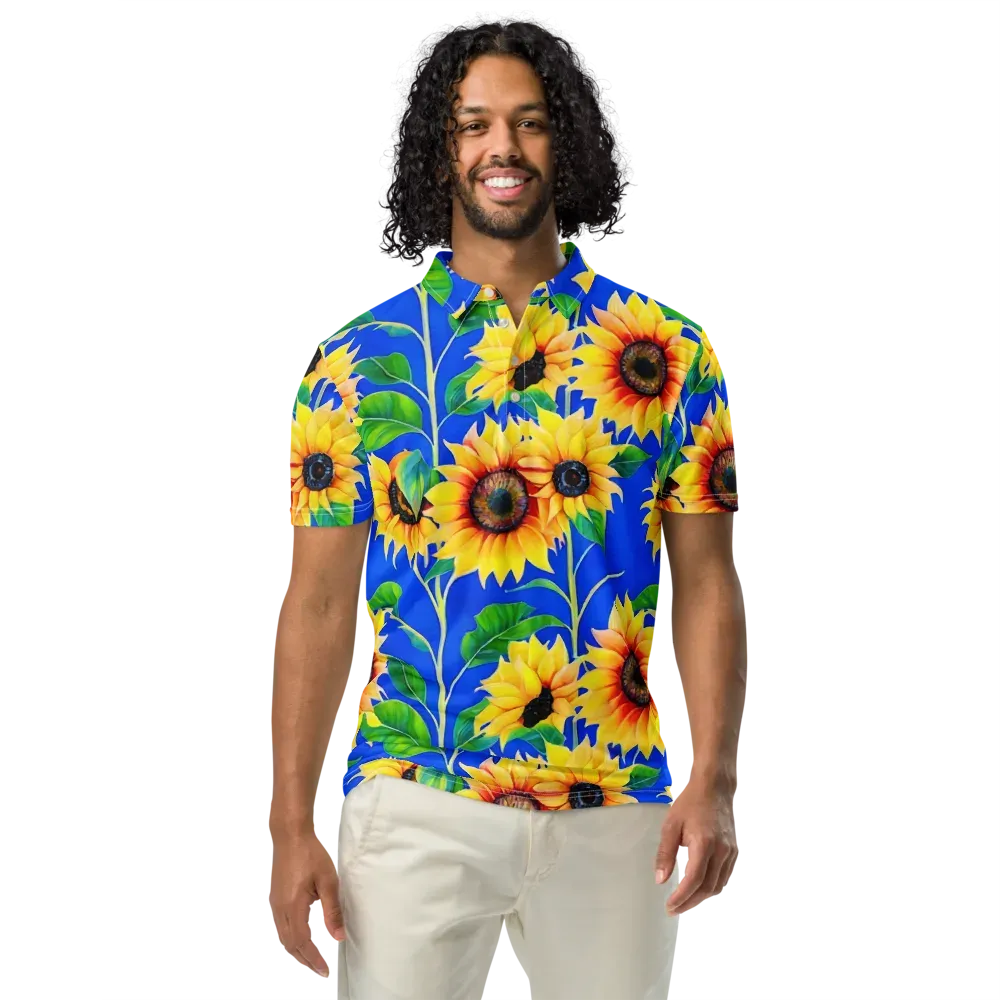 Sunlit Canopy on Men's Slim Fit Polo Shirt — Front