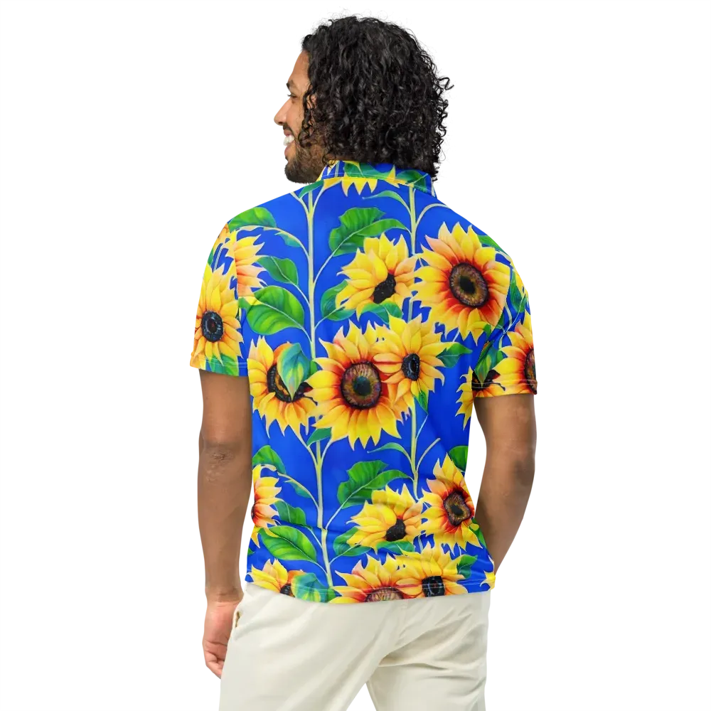 Sunlit Canopy on Men's Slim Fit Polo Shirt — Back