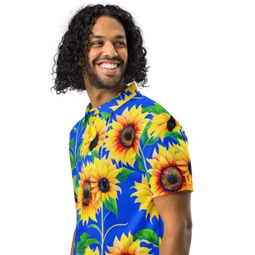 Sunlit Canopy on a Men's Slim Fit Polo Shirt