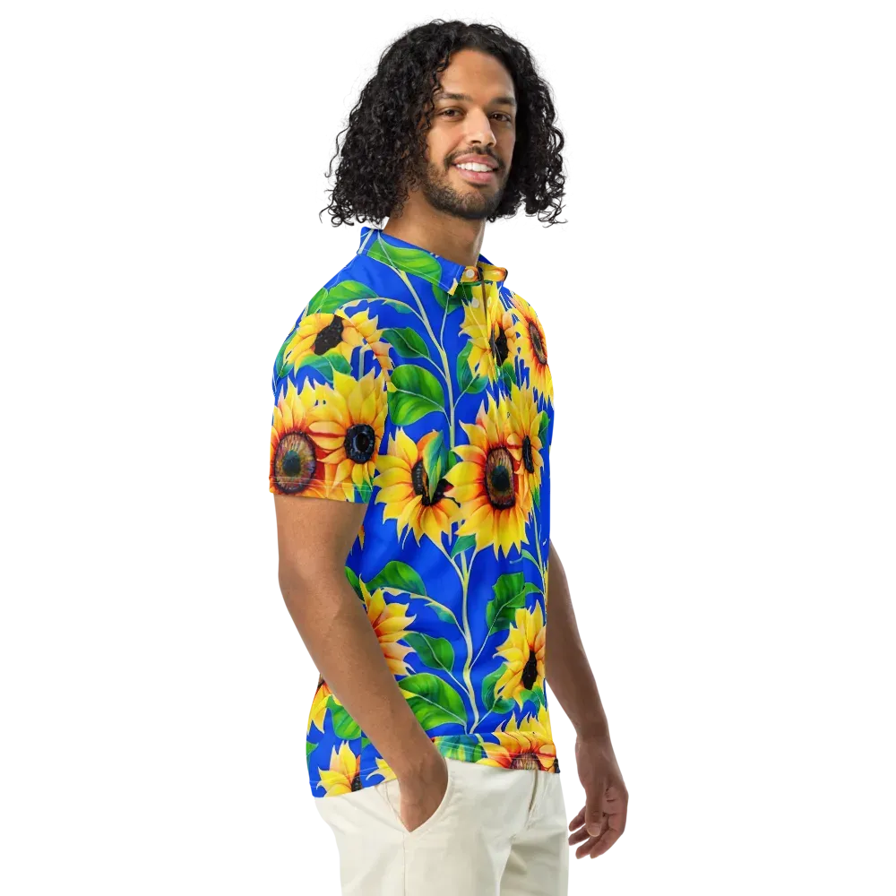 Sunlit Canopy on Men's Slim Fit Polo Shirt — Right Front