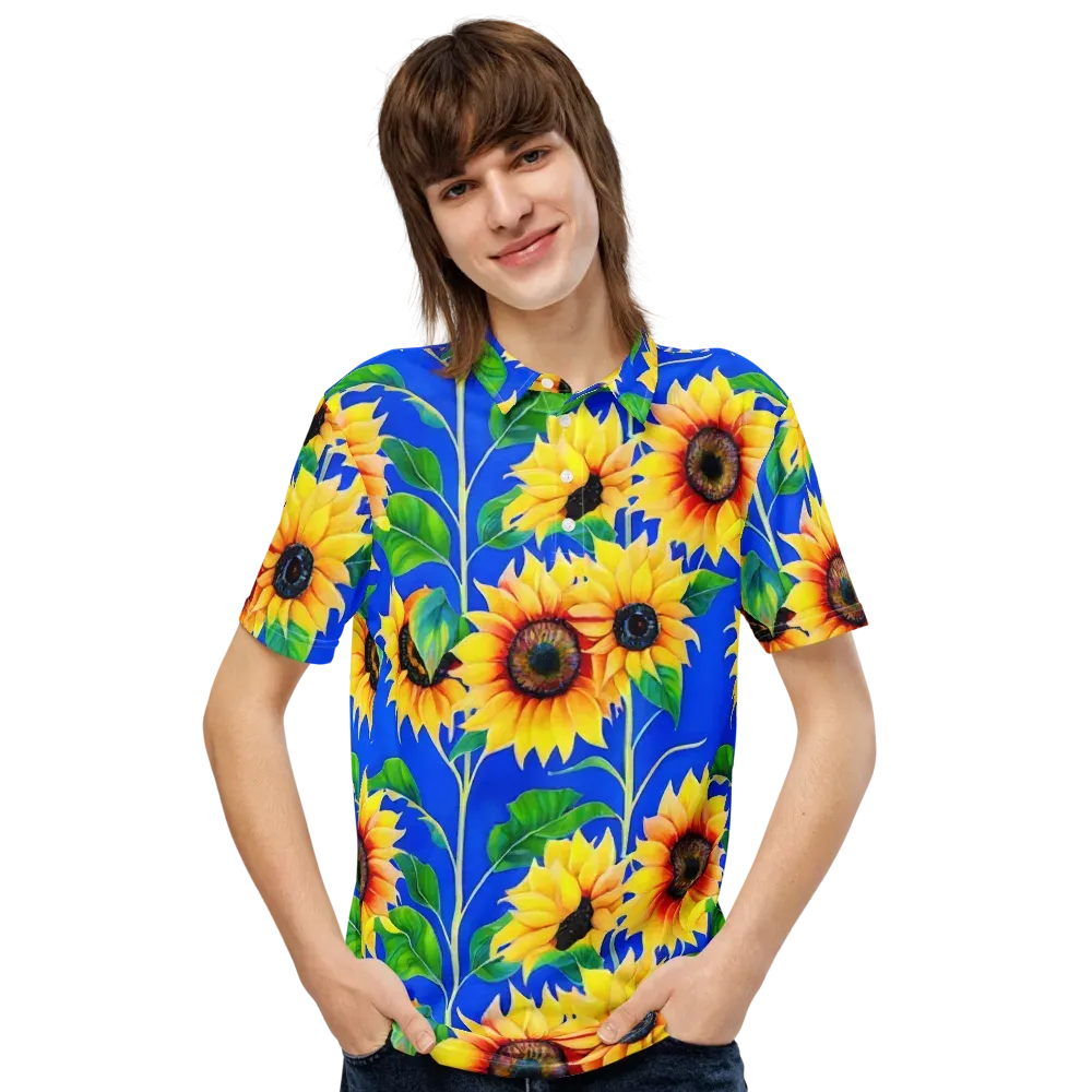 Sunlit Canopy on Men's Slim Fit Polo Shirt — Front