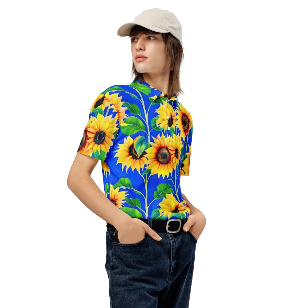 Sunlit Canopy on Men's Slim Fit Polo Shirt — Right Front