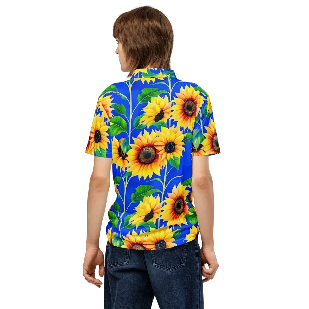Sunlit Canopy on Men's Slim Fit Polo Shirt — Back