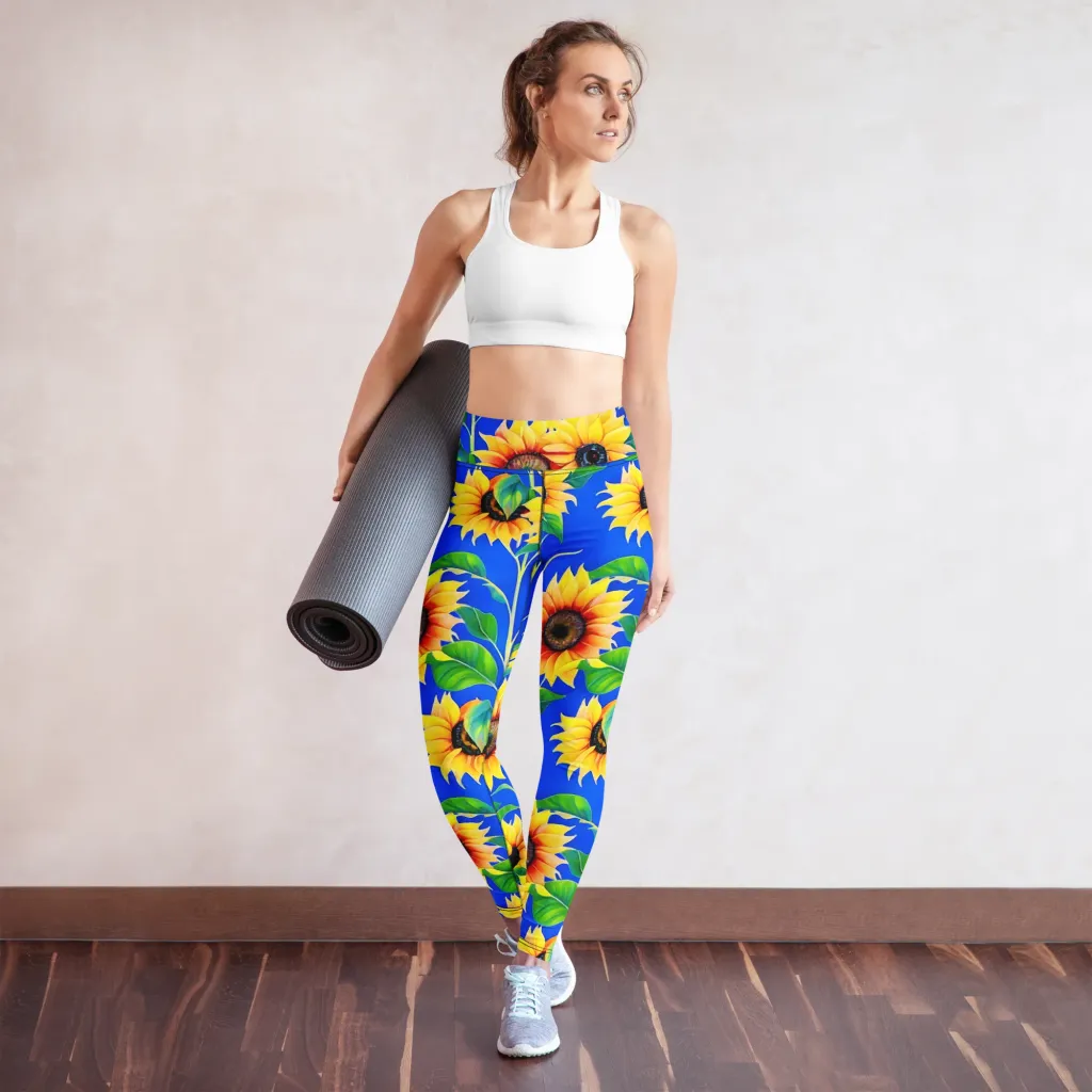 Sunlit Canopy on Yoga Leggings — Front