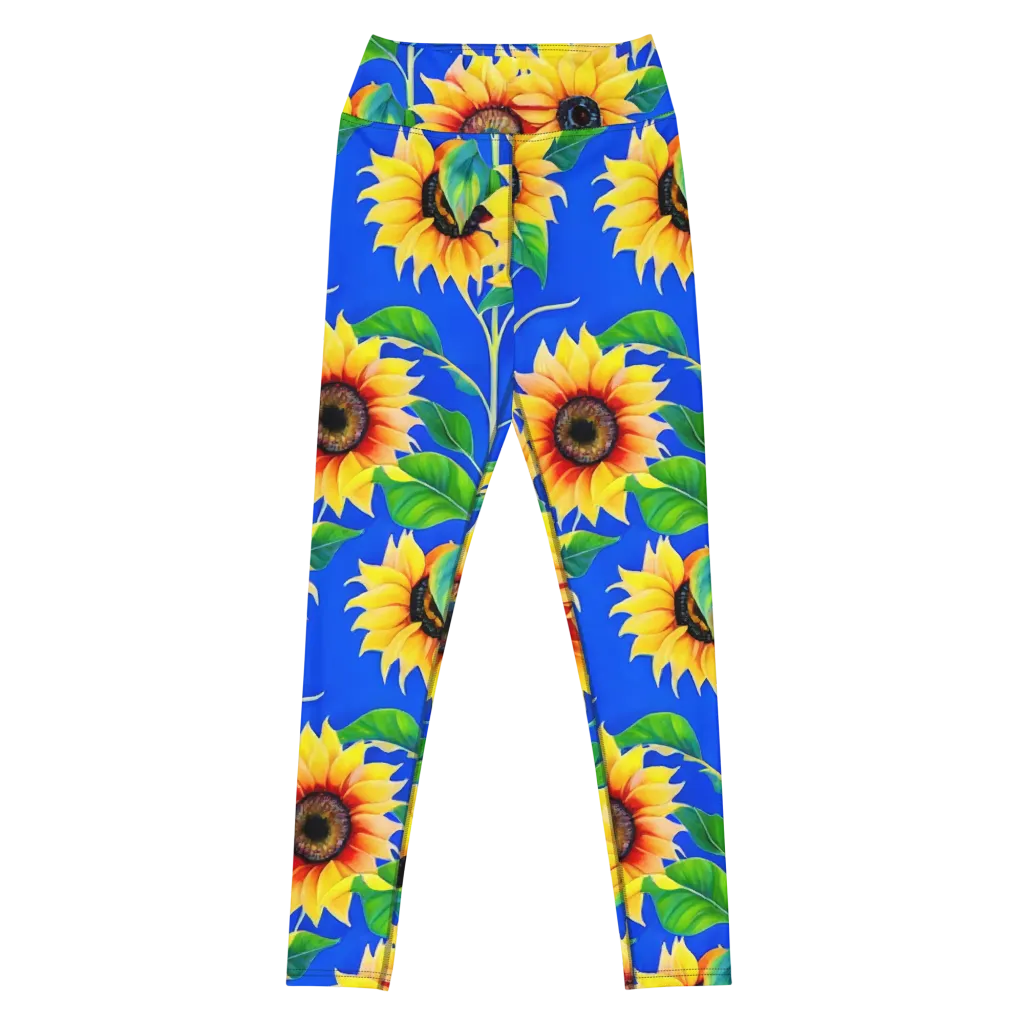 Sunlit Canopy on Yoga Leggings — Front