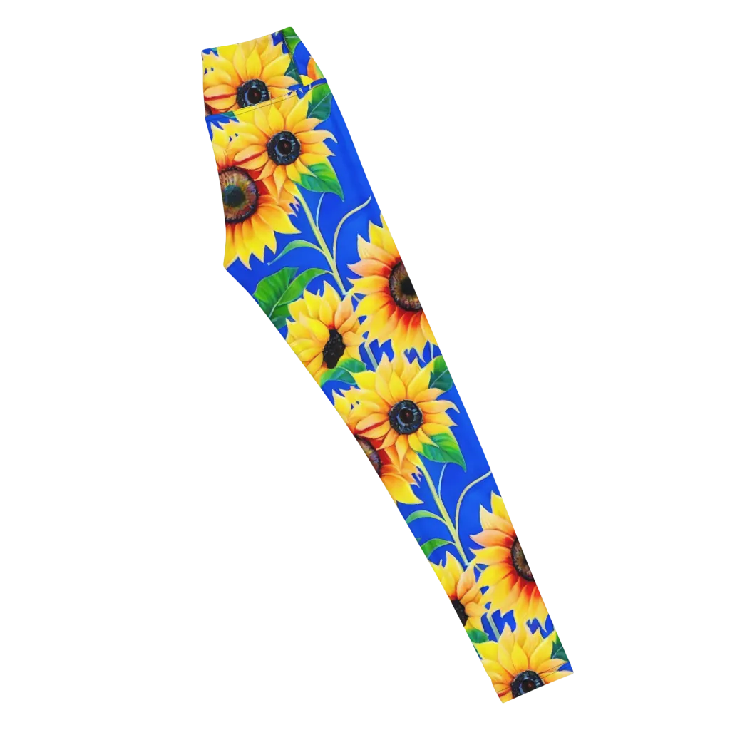 Sunlit Canopy on Yoga Leggings — Right