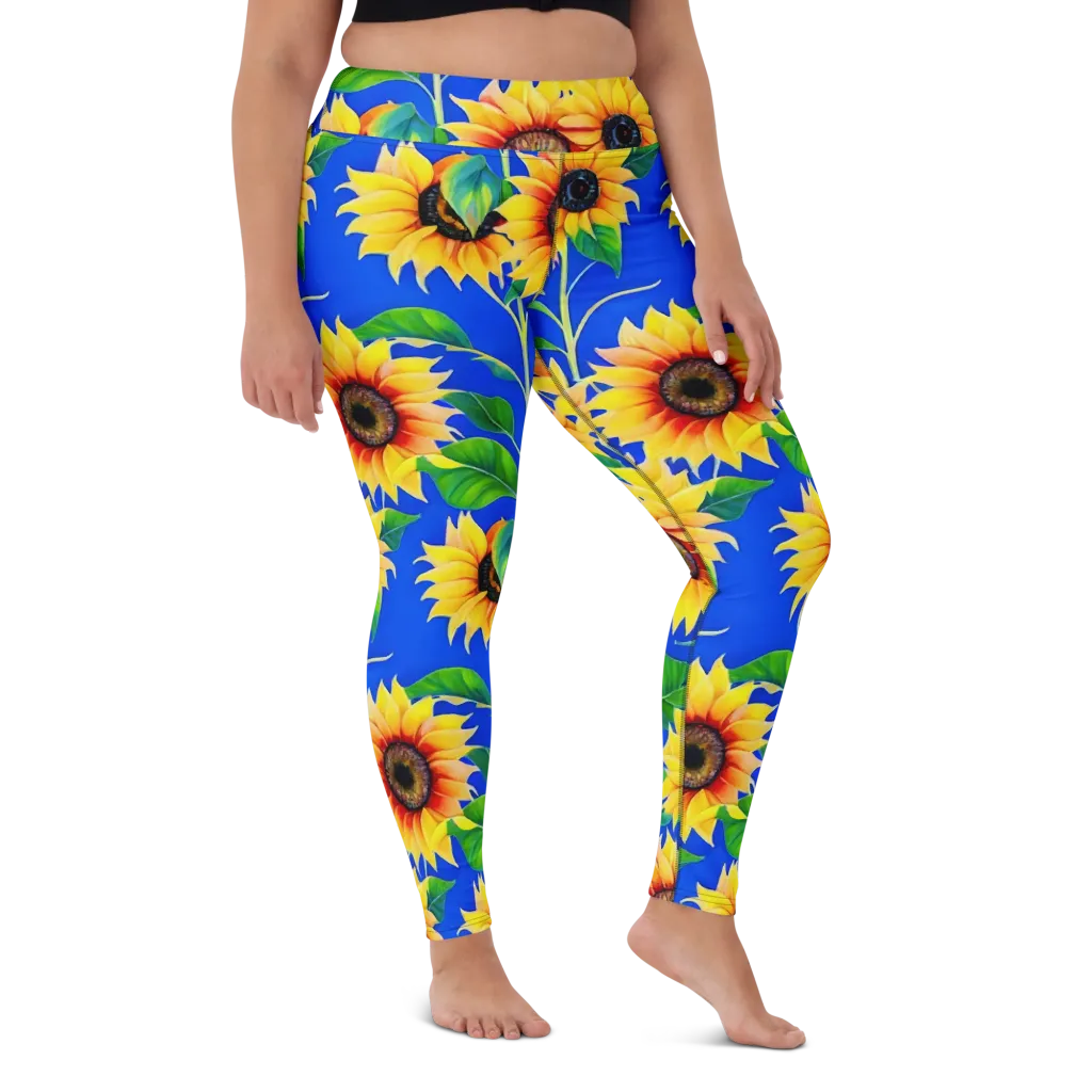 Sunlit Canopy on Yoga Leggings — Front