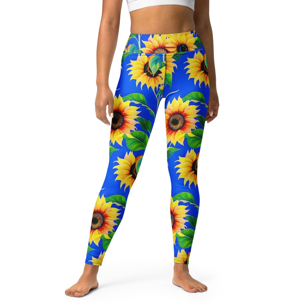 Sunlit Canopy on Yoga Leggings — Front