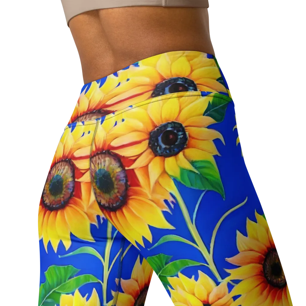 Sunlit Canopy on Yoga Leggings — Back