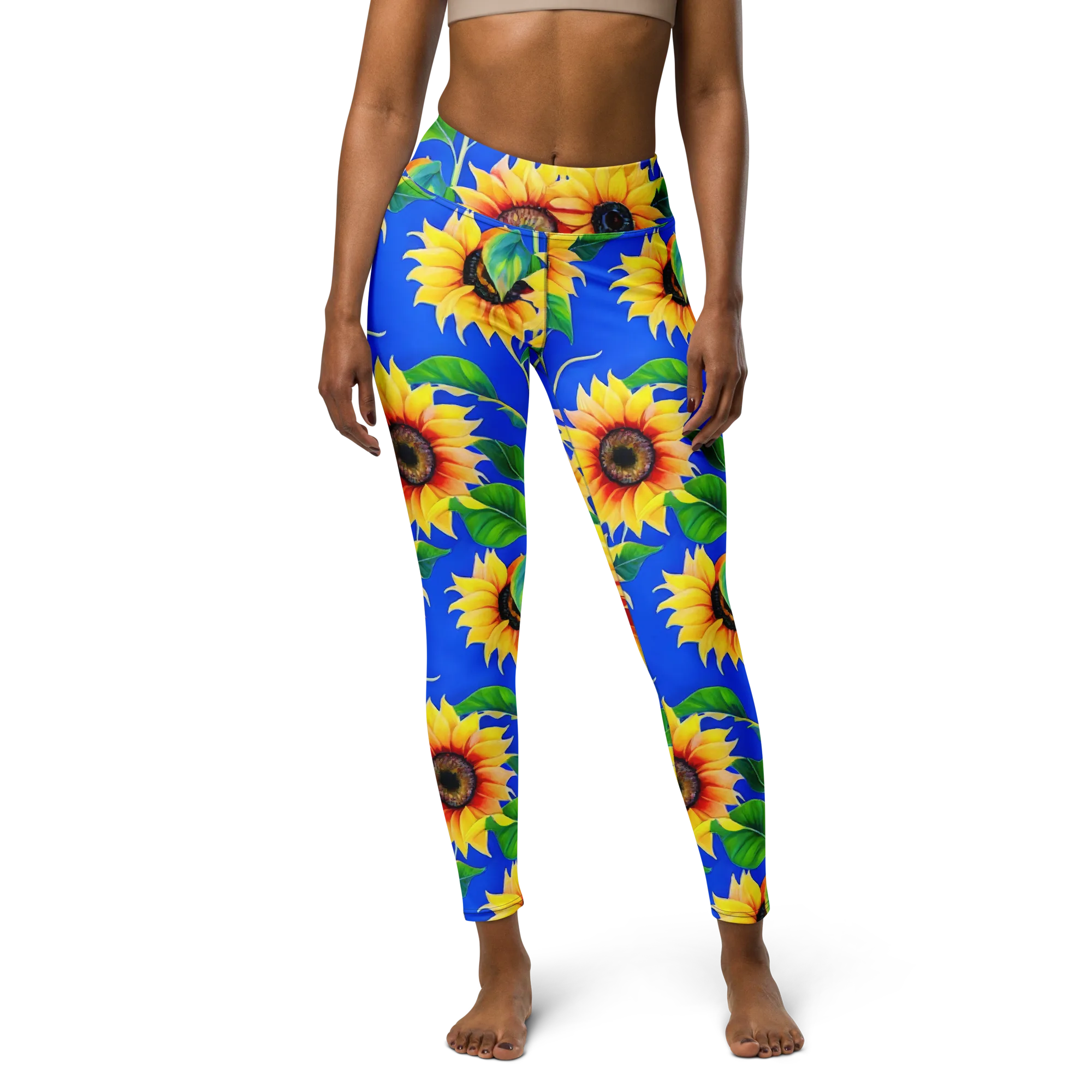 Sunlit Canopy on Yoga Leggings — Front
