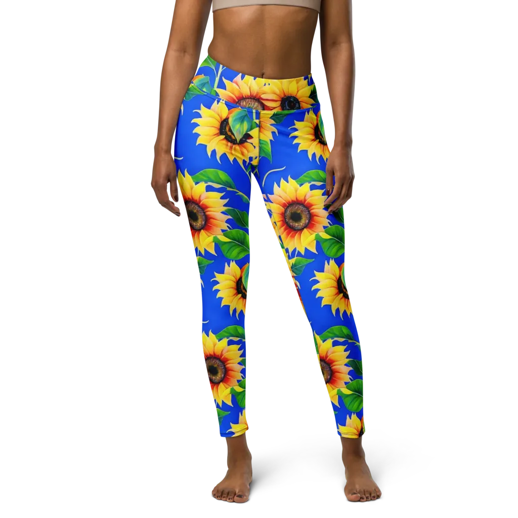 Sunlit Canopy on Yoga Leggings — Front