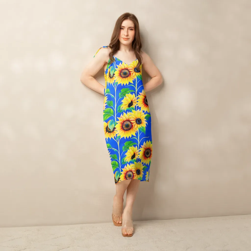 Sunlit Canopy on Slip Dress — Front