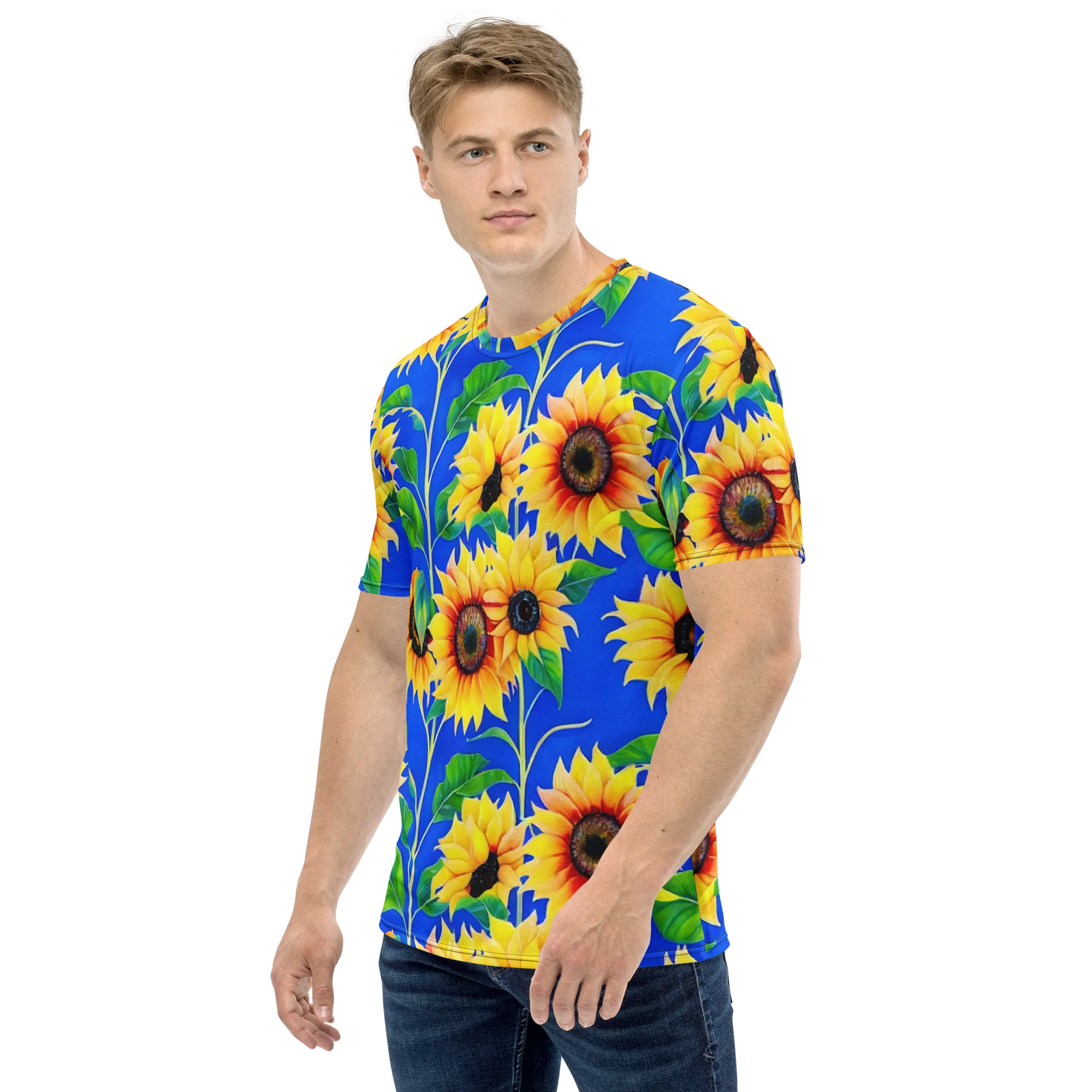 Sunlit Canopy on Men's Crew Neck T-Shirt — Left