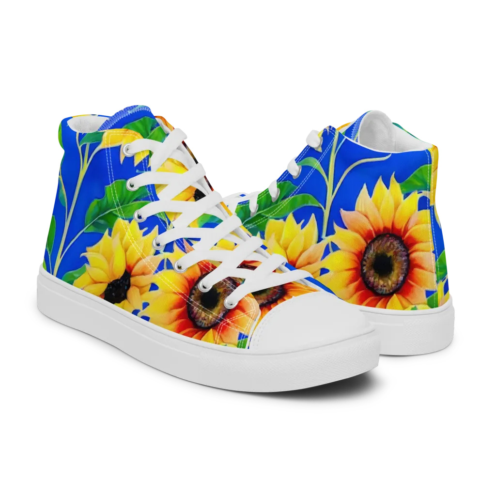 Sunlit Canopy on Women's High Top Canvas Shoes — Right