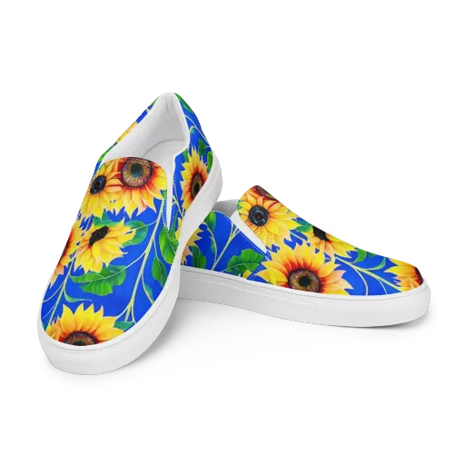 Sunlit Canopy on a Men's Slip-On Canvas Shoes