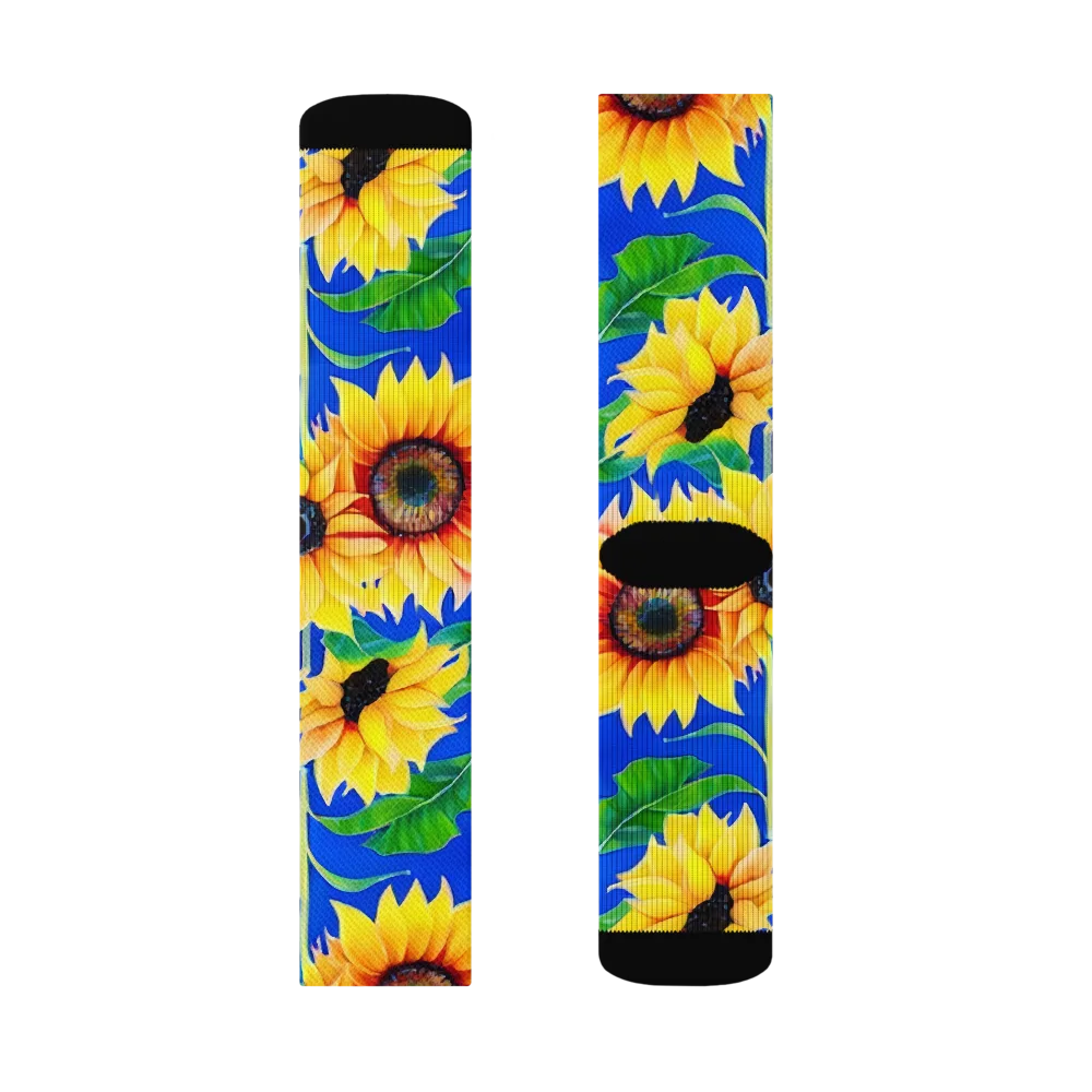 Sunlit Canopy on Socks — Left Sock