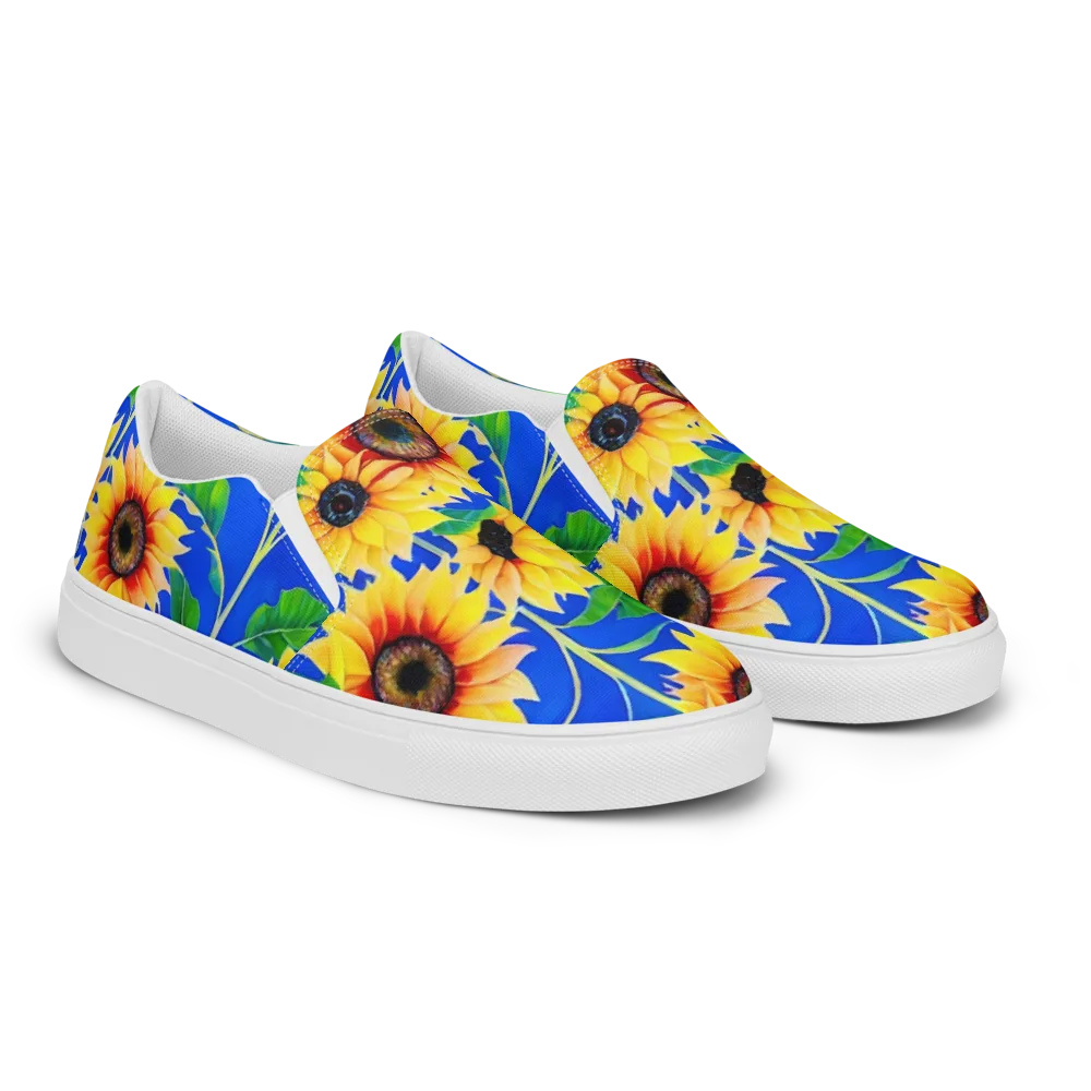 Sunlit Canopy on Women's Slip-On Canvas Shoes — Right Front