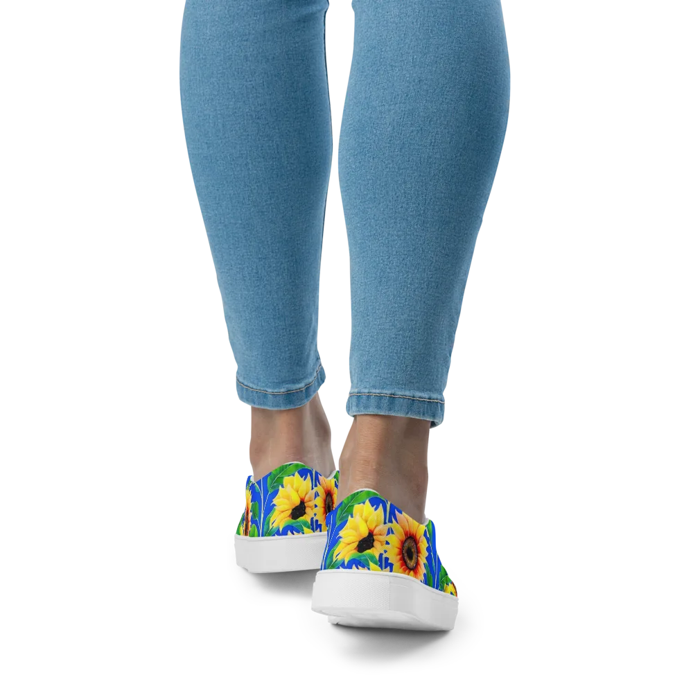 Sunlit Canopy on Women's Slip-On Canvas Shoes — Back
