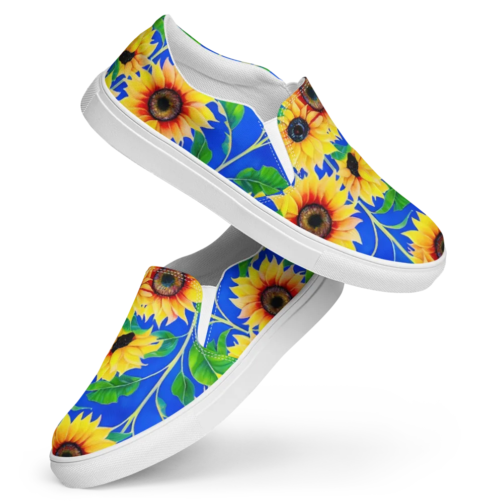 Sunlit Canopy on Women's Slip-On Canvas Shoes — Front