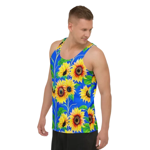 Sunlit Canopy on a Men's Tank Top