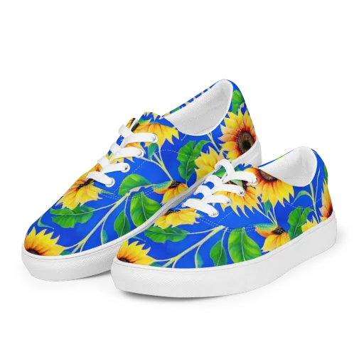 Sunlit Canopy on a Men's Lace-Up Canvas Shoes