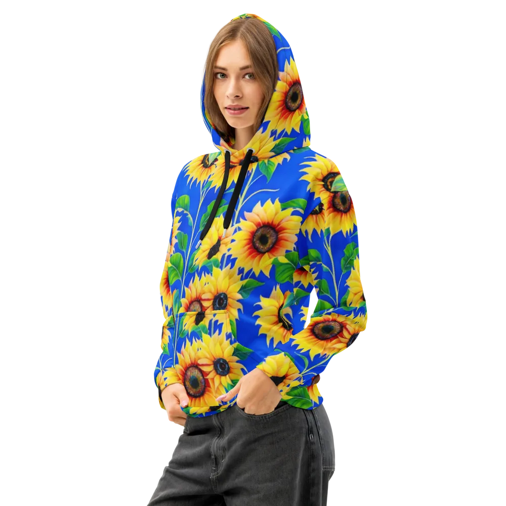 Sunlit Canopy on Cotton Hoodie — Left Front