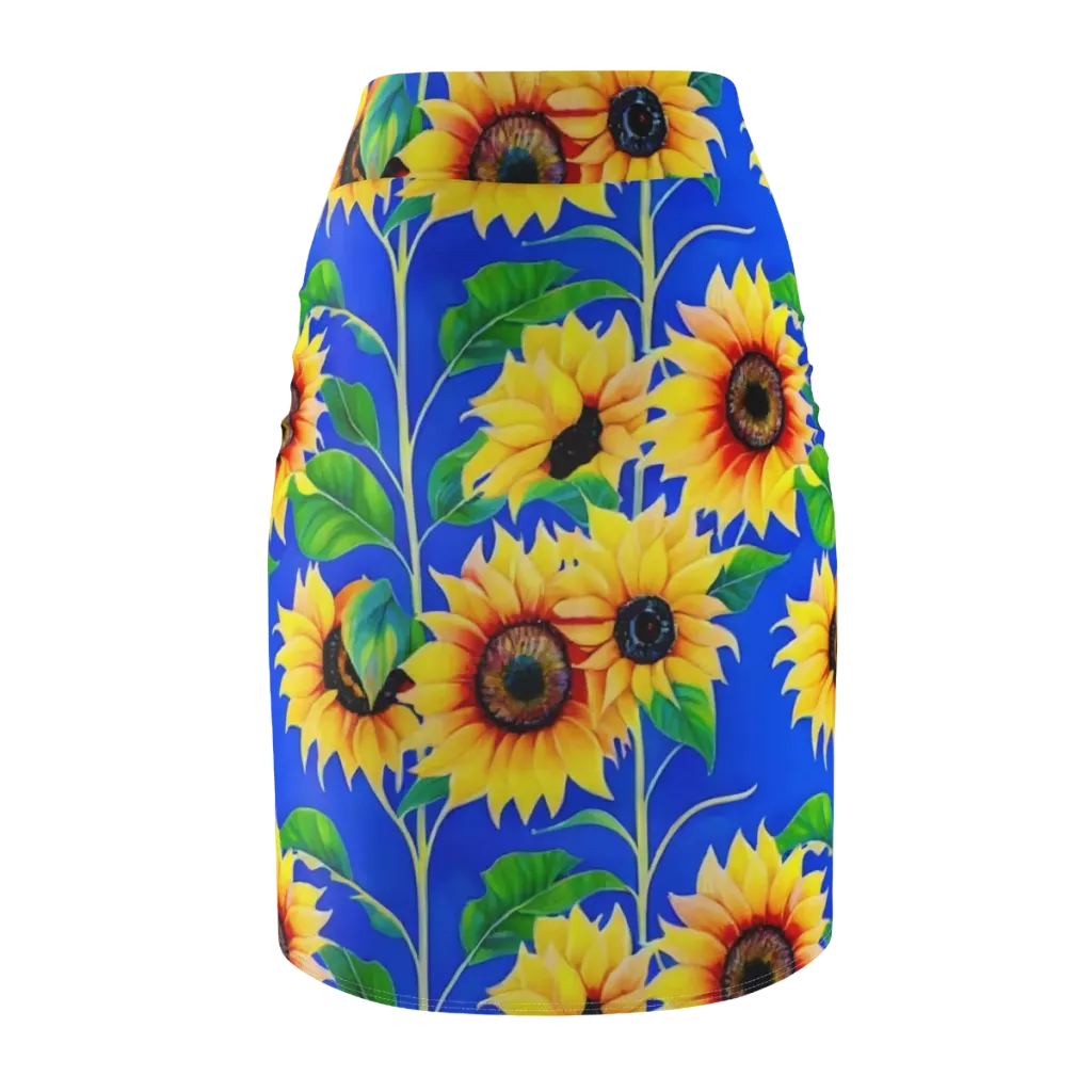 Sunlit Canopy on Pencil Skirt — Back