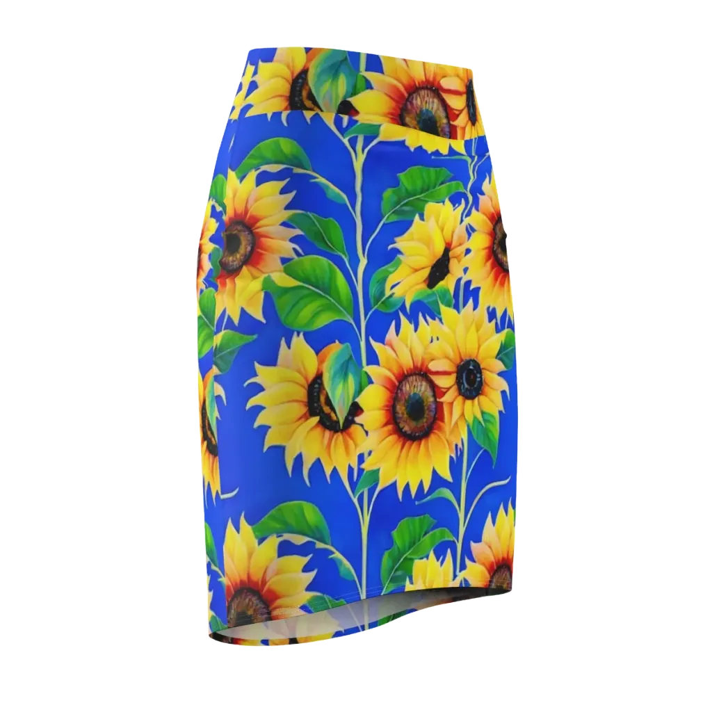 Sunlit Canopy on Pencil Skirt — Front Side