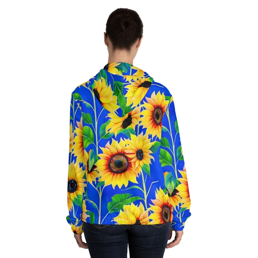 Sunlit Canopy on Women's Full-Zip Hoodie — Back On Person