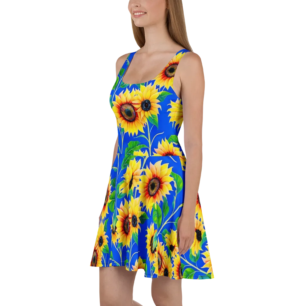 Sunlit Canopy on Skater Dress — Left