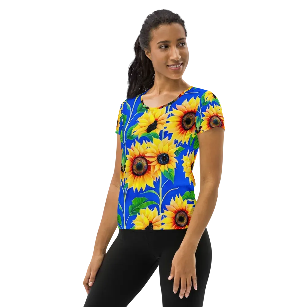 Sunlit Canopy on Women's Athletic T-Shirt — Left
