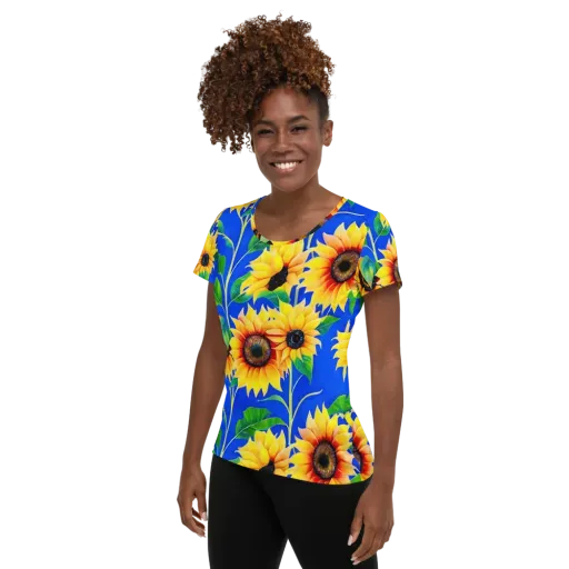 Sunlit Canopy on a Women's Athletic T-Shirt