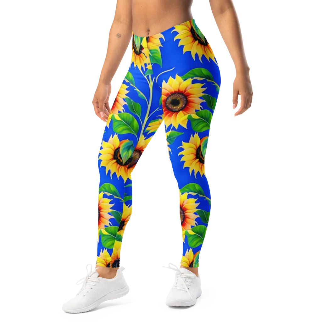 Sunlit Canopy on Leggings — Left Front