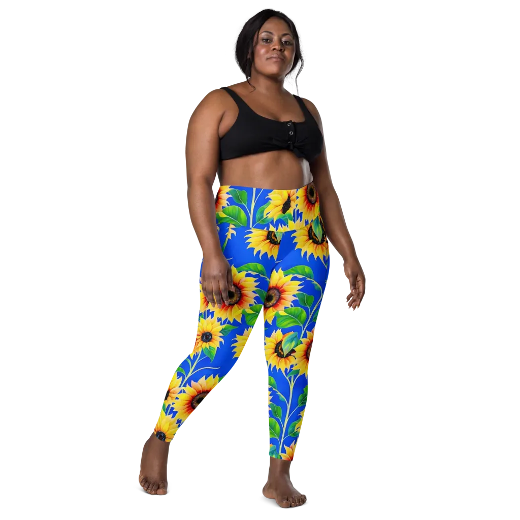 Sunlit Canopy on Leggings with Pockets — Front