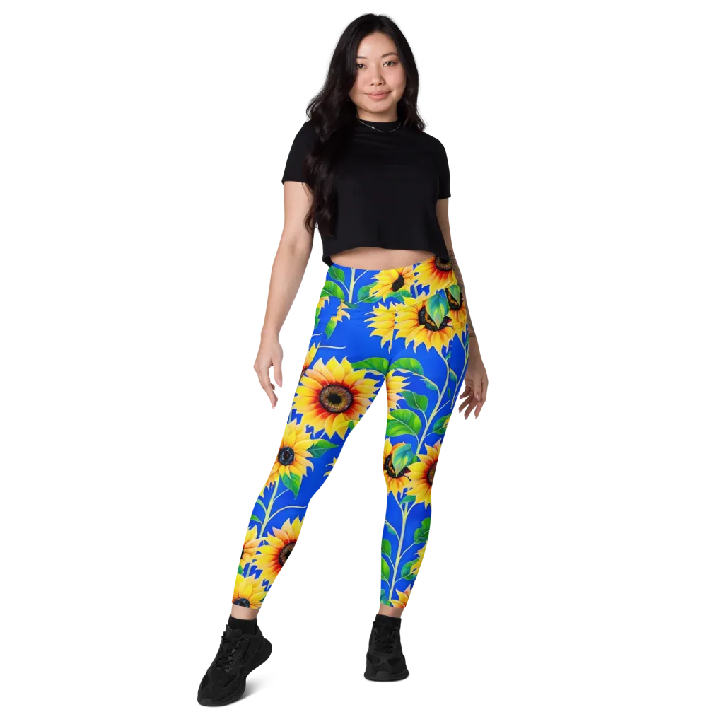 Sunlit Canopy on Leggings with Pockets — Front