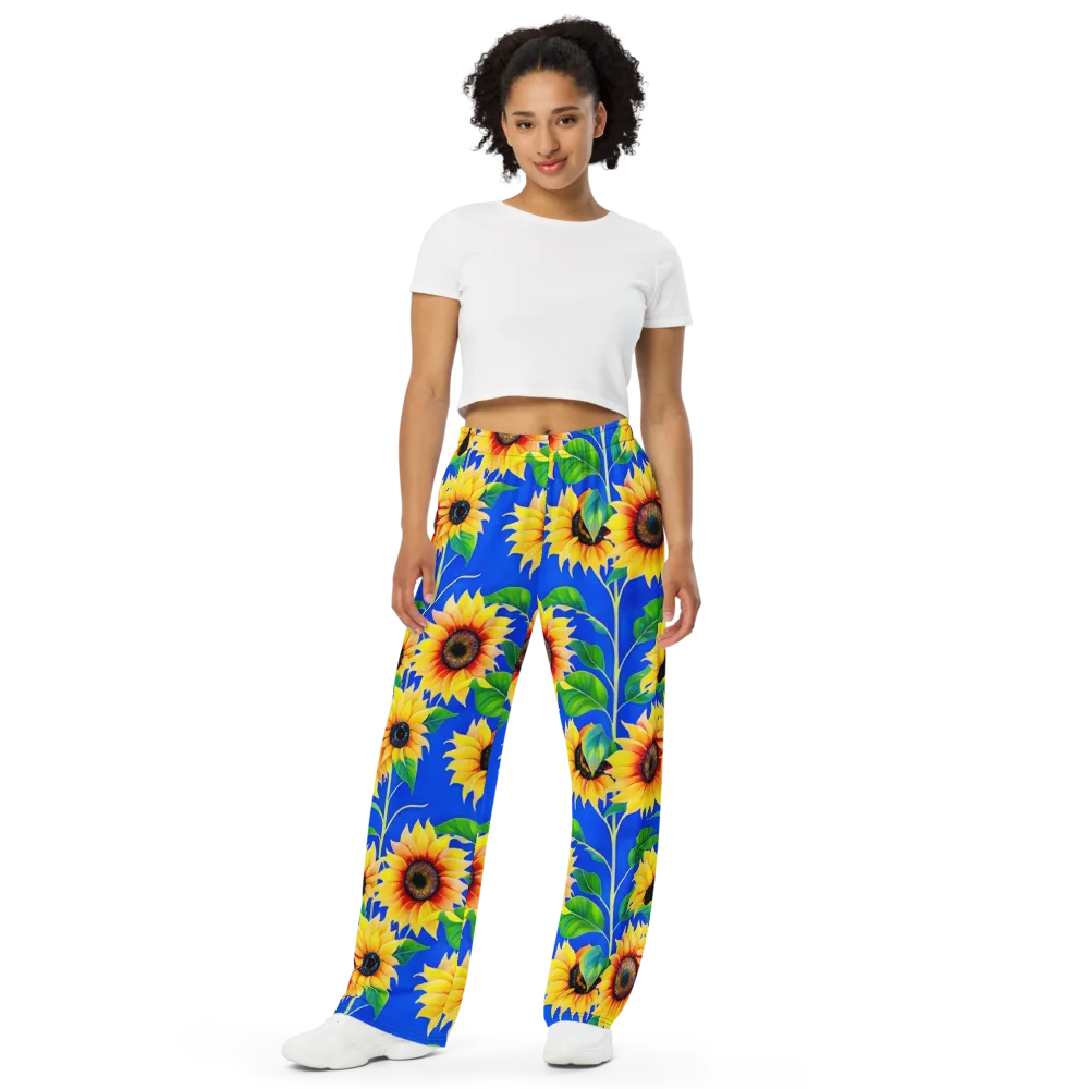 Sunlit Canopy on Wide-Leg Pants — Front