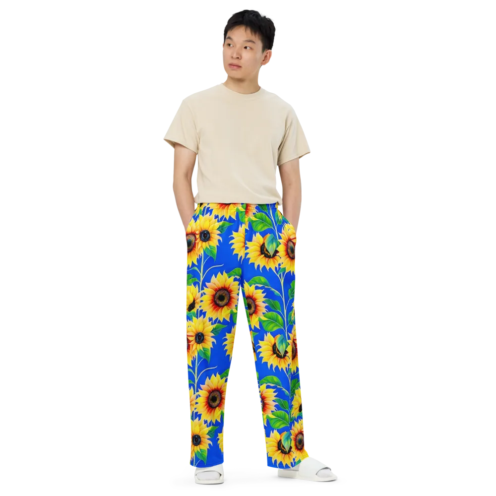 Sunlit Canopy on Wide-Leg Pants — Front