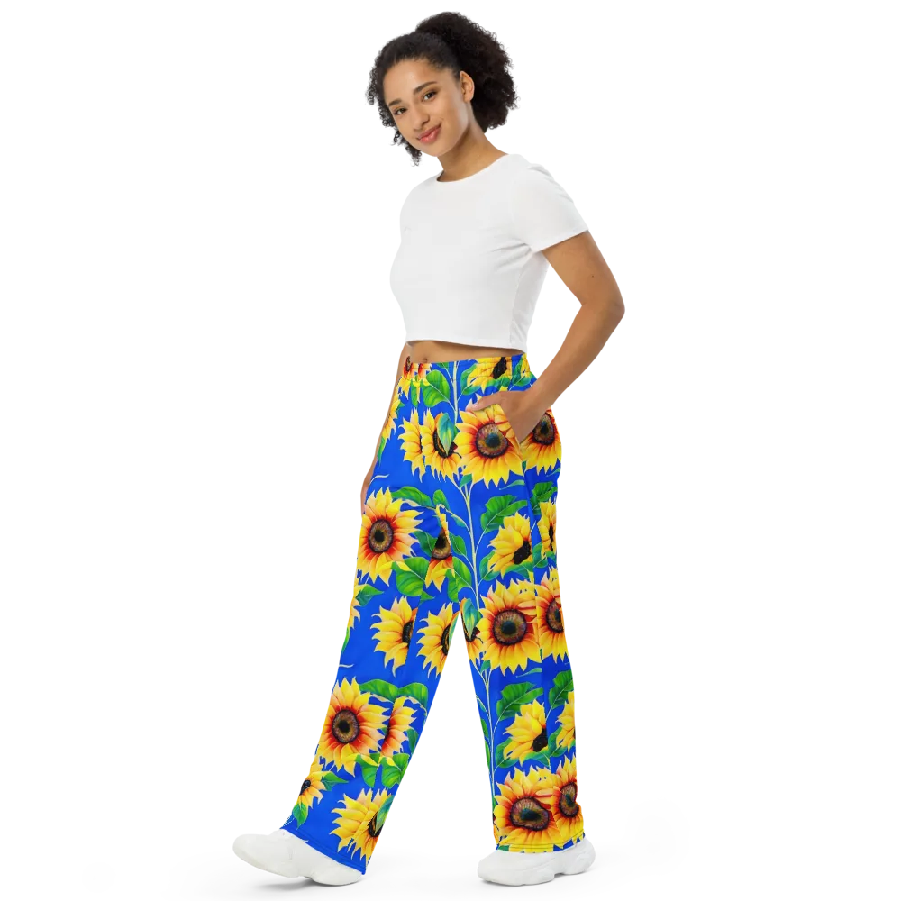 Sunlit Canopy on Wide-Leg Pants — Left Front