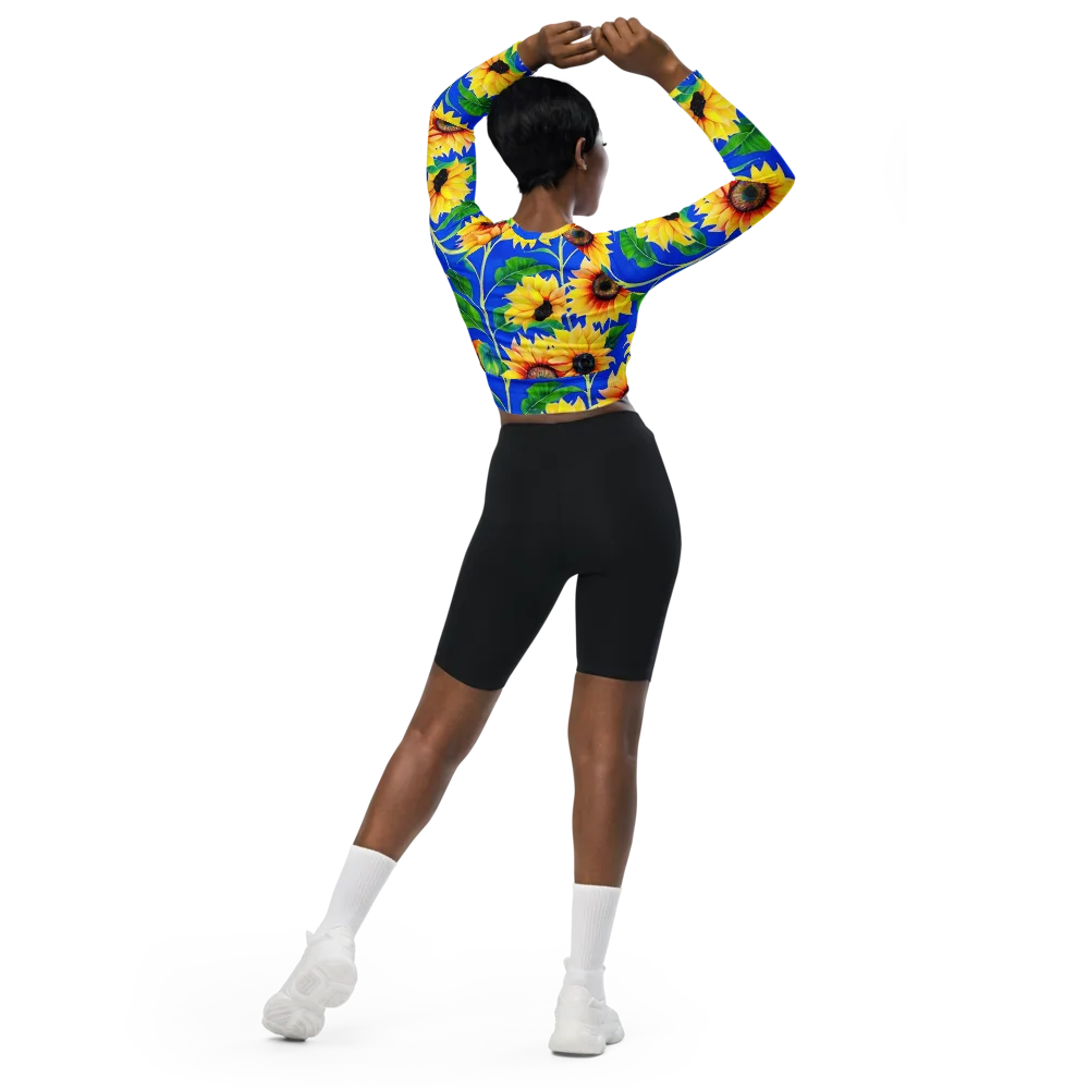Sunlit Canopy on Long Sleeve Crop Top — Back