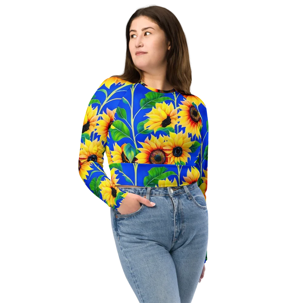Sunlit Canopy on Long Sleeve Crop Top — Front