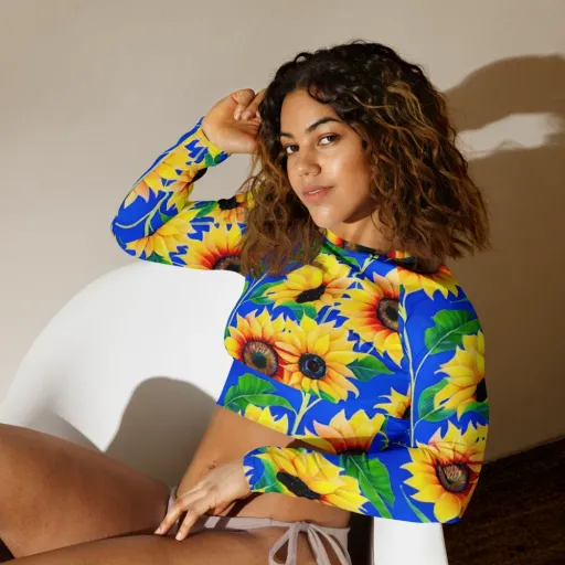Sunlit Canopy on a Long Sleeve Crop Top
