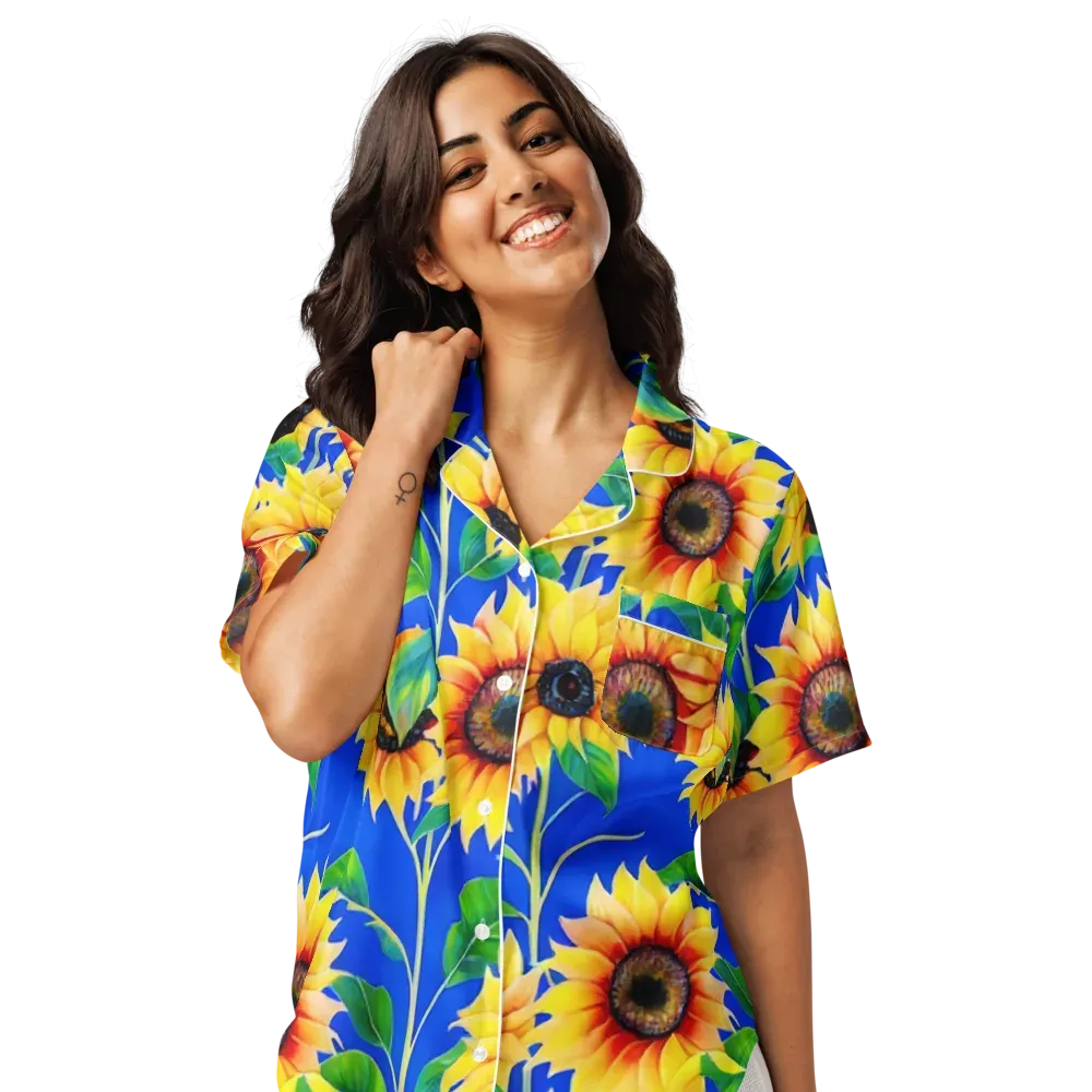 Sunlit Canopy on Women's Short Sleeve Pajama Top — Front