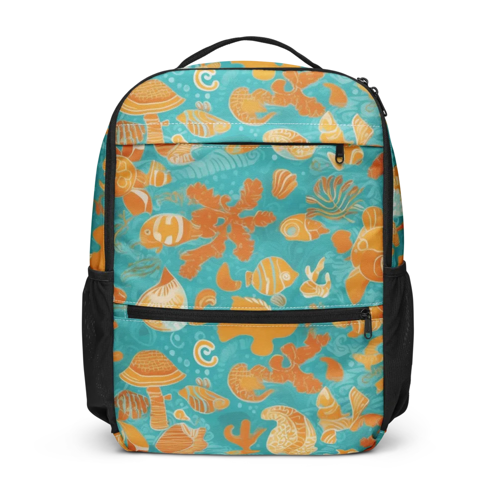 Tidepool Tangerine on Utility Backpack — Front