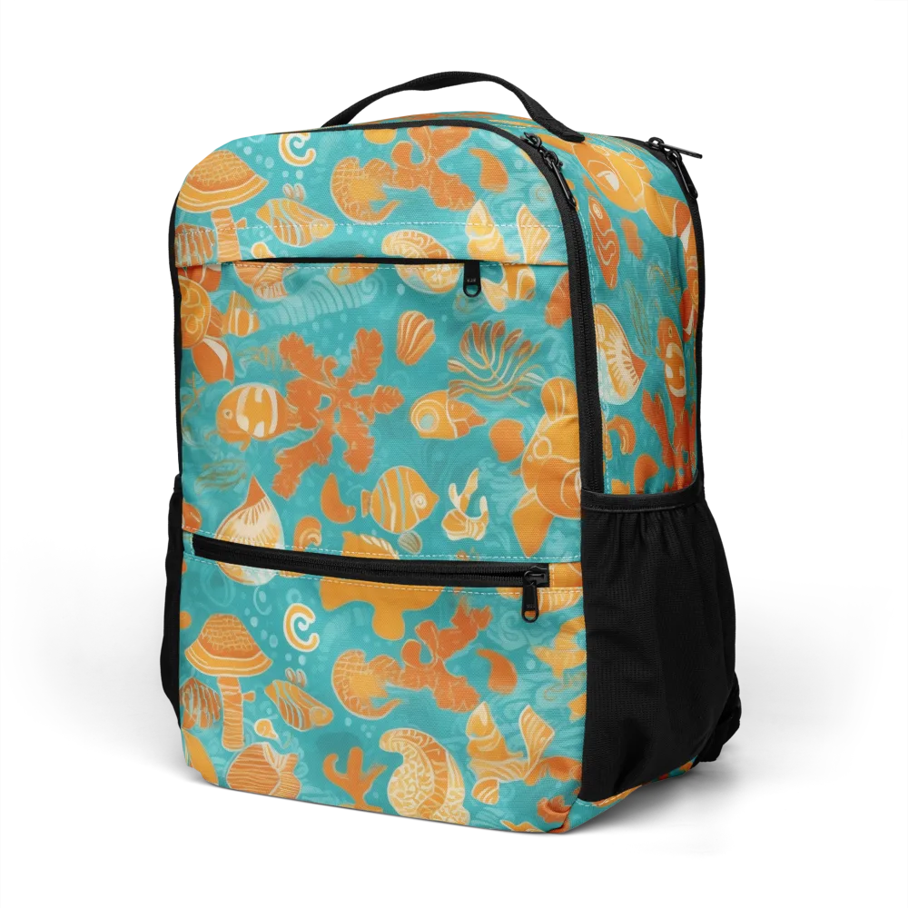 Tidepool Tangerine on Utility Backpack — Left Front