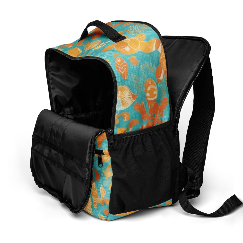 Tidepool Tangerine on Utility Backpack — Product details 2