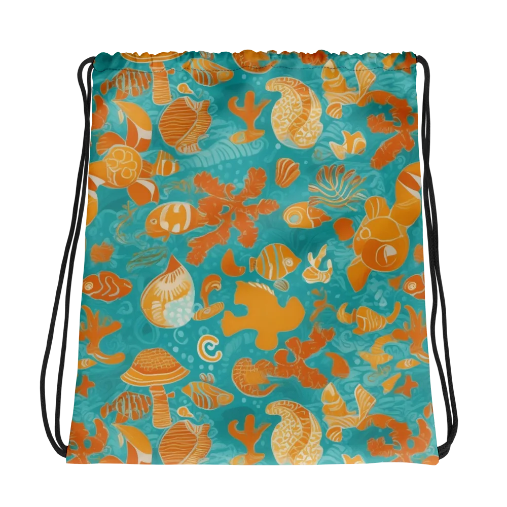 Tidepool Tangerine on Drawstring Bag — Photo