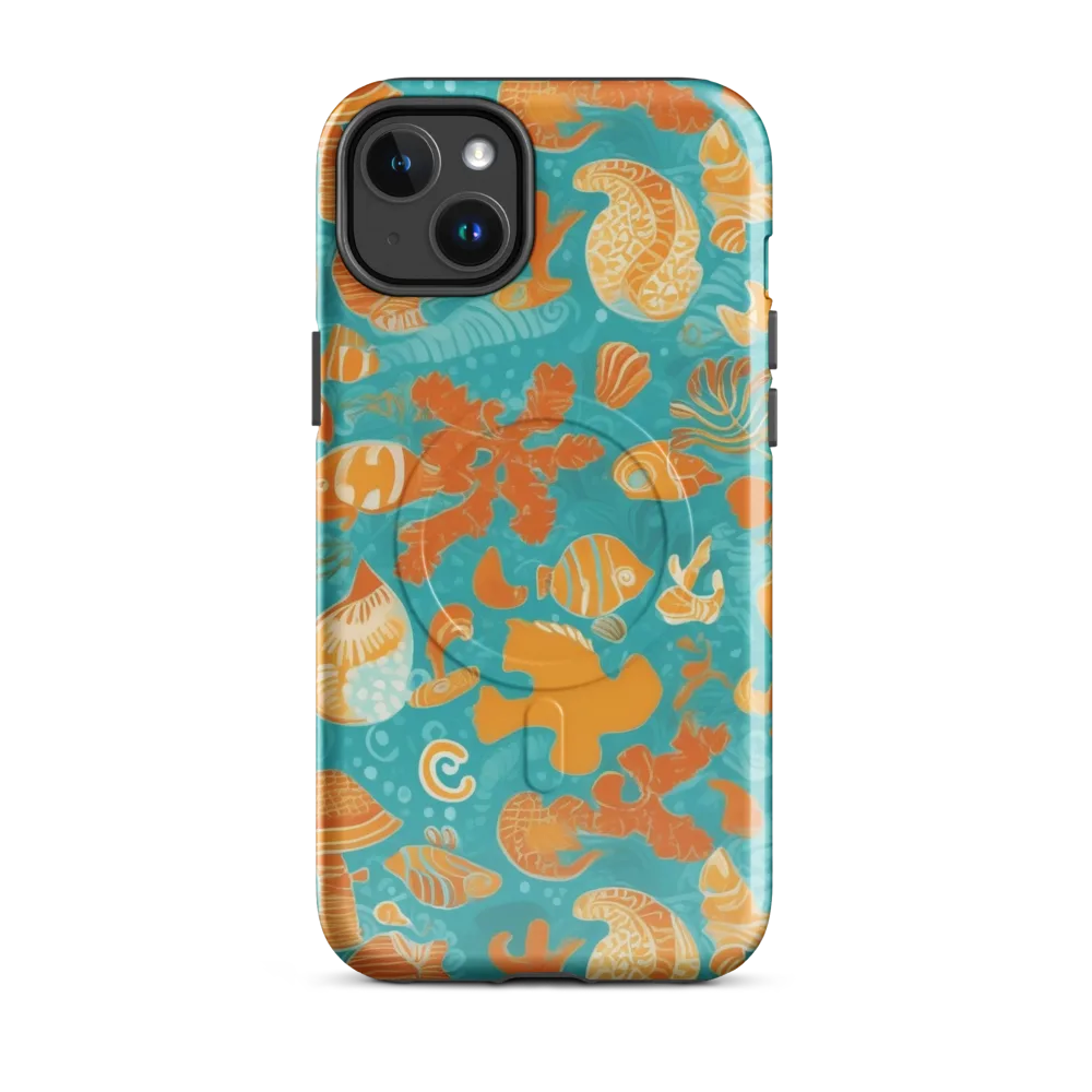 Tidepool Tangerine on MagSafe Tough Case for iPhone® — Front