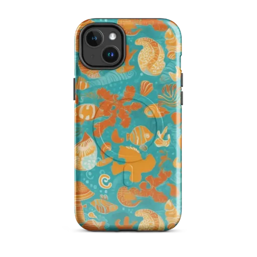 Tidepool Tangerine on a MagSafe Tough Case for iPhone®